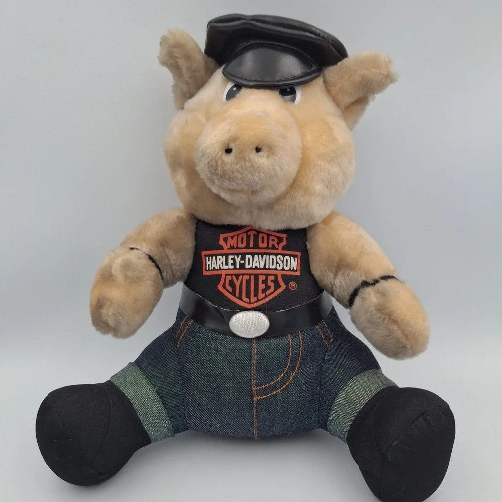 1998 Harley Davidson Motorcycle Biker Pig Hog Plush Stuffed Tough Persona‎ Dusty